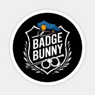 Badge Bunny Funny Police Humor Design Magnet